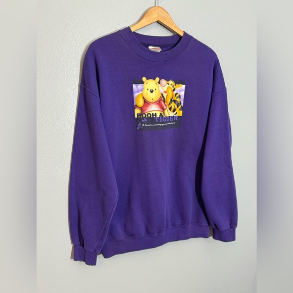 Vintage 1990s Disney Pooh & Tigger Graphic Crewneck Sweatshirt | XL - Picture 2 of 5